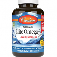 Купить Carlson, Elite Omega-3, Омега-3 1600 мг, 130 мягких таблеток