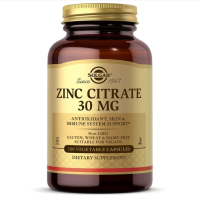 Купить Solgar Zinc Citrate, Цитрат Цинка, 30 mg, 100 капсул