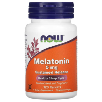 Купить NOW Foods, melatonin, мелатонин, 5 мг, 120 таблеток