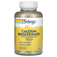 Купить Solaray, Calcium Bisglycinate with vitamin D3, бисглицинат кальция с витамином D3, 1000 мг, 120 капсул