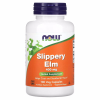 Купить Now Foods, Slippery Elm, красный вяз, 400 мг, 100 растительных капсул