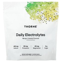 Купить Thorne, Daily Electrolytes, ежедневные электролиты, со вкусом манго и лаймада, 30 пакетиков