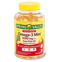 Купить Пищевая добавка Spring Valley Proactive Support Omega-3 Mini из рыбьего жира, 1000 мг, 120 шт.