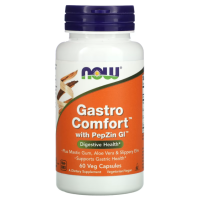 Купить NOW Foods, Gastro Comfort с PepZin GI, 60 растительных капсул