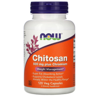 Купить NOW Foods, Хитозан, Chitosan, 500 мг, 120 вегетарианских капсул
