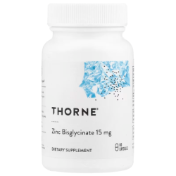 Купить Thorne, Zinc Bisglycinate, бисглицинат цинка, 15 мг, 60 капсул