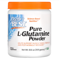 Купить Doctors Best, L-Glutamine, Л-глютамин в виде порошка, 300 г