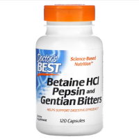 Sotib oling Doctors Best, Betain HCL + Pepsin, 120 kapsula