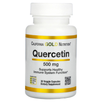Купить California Gold Nutrition, кверцетин, 500 мг, 30 растительных капсул
