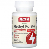 Купить Jarrow Formulas, Methyl Folate, метилфолат, 1000 мкг, 100 вегетарианских капсул
