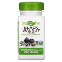Купить Nature's Way, скорлупа черного ореха, 500 мг, 100 вегетарианских капсул