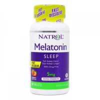 Natrol, Мелатонин, медленное высвобождение, с повышенной силой действия, 5 мг, 90 таблеток