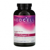 Neocell, Super Collagen + C, коллаген типа 1 и 3 с витамином C, 360 таблеток