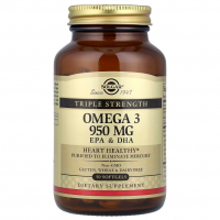 Купить Solgar, Омега-3, ЭПК и ДГК, тройной концентрации, 950 мг, 50 капсул