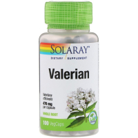 Купить Solaray, валериана, Valerian, 470 мг, 100 вегетарианских капсул