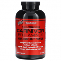 Sotib oling MuscleMeds, Carnivor Beef Aminos, 100% toza mol go'shti oqsili, 300 tabletka