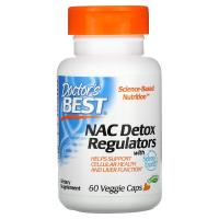 Купить Doctor's Best, N-ацетилцистеин (NAC) для регуляции процесса детоксикации, 60 вегетарианских капсул