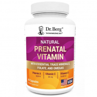 Купить Dr. Berg, Prenatal, Натуральный пренаталь с фолиевой кислотой и омегой, 60 капсул