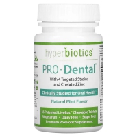 Hyperbiotics, PRO-Dental, натуральный мятный вкус, 45 запатентованных жевательных таблеток LiveBac