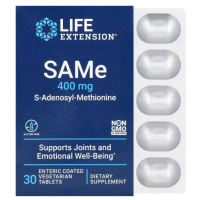 Sotib oling Life Extension, SAMe, S-adenosylmetionin, 400 mg, 30 vegetarian tabletkalari