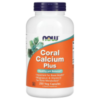 Купить NOW Foods, Coral Calcium Plus, Коралловый кальций плюс, 250 растительных капсул