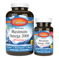 Carlson, Maximum Omega, Максимум Омега 2000, 2000 мг, 90 мягких таблетки