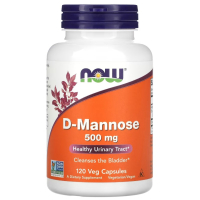 Купить NOW Foods, Д-манноза, D-mannose, 500 мг, 120 вегетарианских капсул