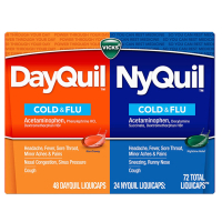 Vicks DayQuil NyQuil, средство от кашля, простуды и гриппа, 72 капсулы