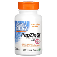 Купить Doctors Best, PepZin GI, комплекс цинк-Л-карнозина, 120 вегетарианских капсул