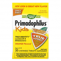 Купить Natures Way, Primadophilus, Primadophilus для детей, вкус апельсина, 3 млрд КОЕ, 30 жевательных таблеток