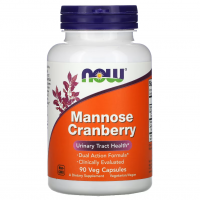 Купить NOW Foods, клюква и манноза, Mannose Cranberry, 90 растительных капсул