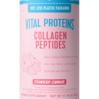 Купить Vital Proteins, Hydrolyzed Collagen Peptides with Hyaluronic Acid + Vitamin C, со вкусом клубники и лимона, 322 г