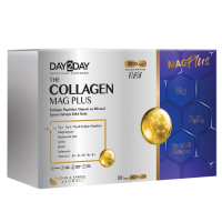 Купить DAY2DAY Collagen Mag Plus, 9700 мг коллаген + витамины и минералы, Клубнично-арбузный вкус, 30 пакетик