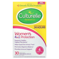 Купить Culturelle, Пробиотики, защита 4 в 1 для женщин, 30 вегетарианских капсул