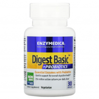 Купить Enzymedica, Digest Basic, добавка с пробиотиками, 30 капсул
