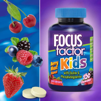 Купить Focus Factor, Kids, Extra Strength, Фокус фактор для детей, Berry Blast, 150 жевательных таблеток