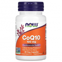 Купить NOW Foods, коэнзим CoQ10 100 мг, 30 растительных капсул