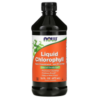 NOW Foods, жидкий хлорофилл, Liquid chlorophyll, аромат натуральной мяты, 473 мл (16 жидк. унций)