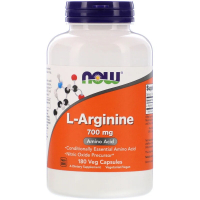 Купить NOW Foods, L-аргинин, 700 мг, 180 растительных капсул