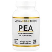 Купить California Gold Nutrition, PEA, ПЭА (пальмитоилэтаноламид), 90 вегетарианских капсул
