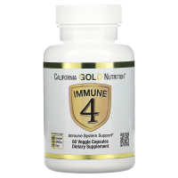 California Gold Nutrition, Immune 4, средство для укрепления иммунитета, 60 вегетарианских капсул