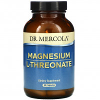 Купить Dr. Mercola, магний Л-треонат, Magnesium L-Threonate, 90 капсул