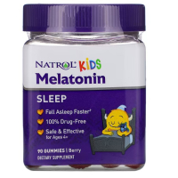 Купить Natrol, Kids, мелатонин, для детей от 4 лет, ягодный вкус, 90 жевательных конфет
