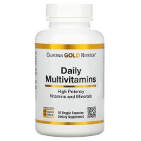 Купить California Gold Nutrition, мультивитамины для ежедневного приема, 60 растительных капсул