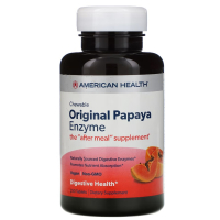 American Health, Original Papaya Enzyme, оригинальный фермент папайи, 250 жевательных таблеток