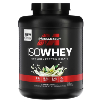 Купить MuscleTech, IsoWhey, 100% изолят сывороточного протеина, со вкусом ванили, 2,27 кг