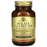 Solgar, Folate 1,333 (800 mcg folic acid) 250 вегетарианских капсул