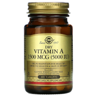Купить Solgar, витамин A в таблетках, 1500 мкг (5000 МЕ), 100 таблеток