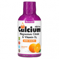 Купить Bluebonnet, Liquid Calcium, жидкий кальций, магний и витамин D3, апельсин, 473 мл