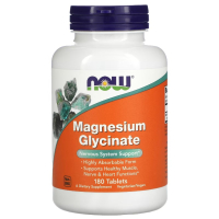 NOW Foods, Magnesium Glycinate, Глицинат магния, 180 таблеток